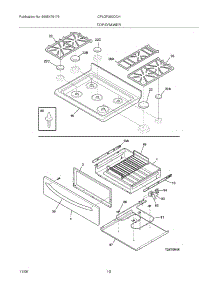 09 - Top / Drawer parts for Frigidaire Range CPLGF390DCH from AppliancePartsPros.com