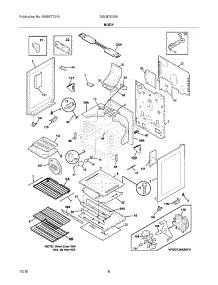 07 - Body parts for Frigidaire Range DGGF3032KWH from AppliancePartsPros.com