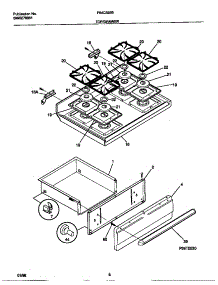 05 - Top / Drawer parts for Frigidaire Range F64C353BSB from AppliancePartsPros.com