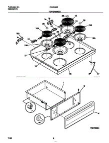 04 - Top / Drawer parts for Frigidaire Range F04B350EDC from AppliancePartsPros.com