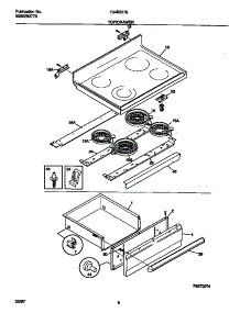 04 - Top / Drawer parts for Frigidaire Range F04B357BDG from AppliancePartsPros.com