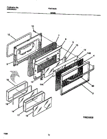 05 - Door parts for Frigidaire Range F04C367BBA from AppliancePartsPros.com