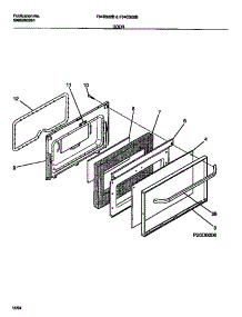 05 - Door parts for Frigidaire Range F04C322BSA from AppliancePartsPros.com