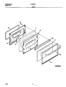 05 - Door parts for Frigidaire Range F04B322BDC from AppliancePartsPros.com