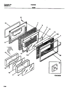 07 - Door parts for Frigidaire Range F64B350BWA from AppliancePartsPros.com