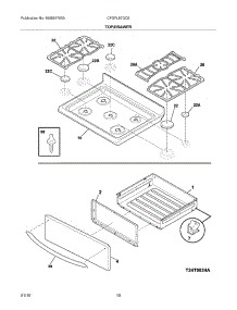 09 - Top / Drawer parts for Frigidaire Range CFGFL87GCE from AppliancePartsPros.com