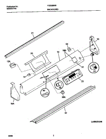 02 - Backguard parts for Frigidaire Range FCS388WHCB from AppliancePartsPros.com