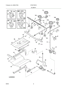 05 - Burner parts for Frigidaire Range CFGS379DC2 from AppliancePartsPros.com