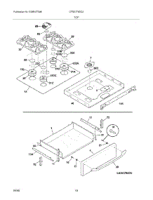 09 - Top / Drawer parts for Frigidaire Range CFGS379DC2 from AppliancePartsPros.com