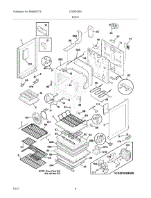 05 - Body parts for Frigidaire Range CGEF3055KWB from AppliancePartsPros.com