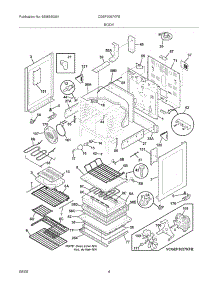 05 - Body parts for Frigidaire Range CGEF3057KFB from AppliancePartsPros.com