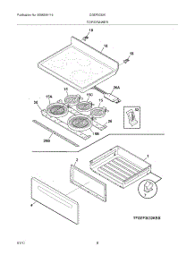 07 - Top / Drawer parts for Frigidaire Range CGEF3032KBD from AppliancePartsPros.com