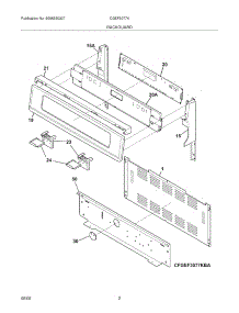 03 - Backguard parts for Frigidaire Range CGEF3077KBB from AppliancePartsPros.com