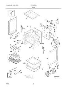 05 - Body parts for Frigidaire Range FEF303CWD from AppliancePartsPros.com