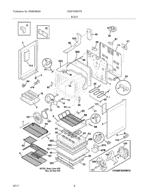 05 - Body parts for Frigidaire Range CGEF3055KFE from AppliancePartsPros.com