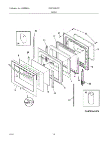09 - Door parts for Frigidaire Range CGEF3055KFE from AppliancePartsPros.com