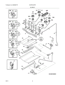 05 - Burner parts for Frigidaire Range CGGF3054KFK from AppliancePartsPros.com