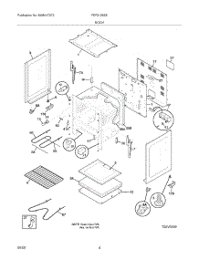 05 - Body parts for Frigidaire Range FEF312BSE from AppliancePartsPros.com