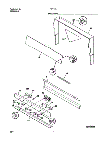 03 - Backguard parts for Frigidaire Range FEF314AUA from AppliancePartsPros.com