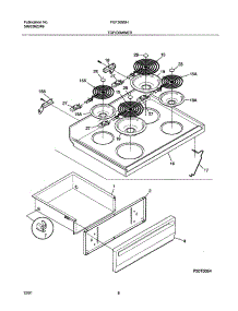 07 - Top / Drawer parts for Frigidaire Range FEF305SHWC from AppliancePartsPros.com