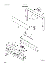 03 - Backguard parts for Frigidaire Range FEF314AWB from AppliancePartsPros.com