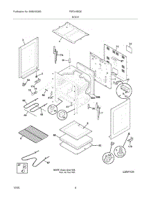 05 - Body parts for Frigidaire Range FEF316BQE from AppliancePartsPros.com