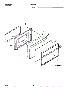 05 - Door parts for Frigidaire Range FEF311SADF from AppliancePartsPros.com