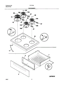 07 - Top / Drawer parts for Frigidaire Range FEF314AWB from AppliancePartsPros.com