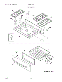 09 - Top / Drawer parts for Frigidaire Range CGGF3042KFG from AppliancePartsPros.com