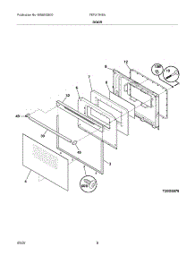 09 - Door parts for Frigidaire Range FEF317HBA from AppliancePartsPros.com