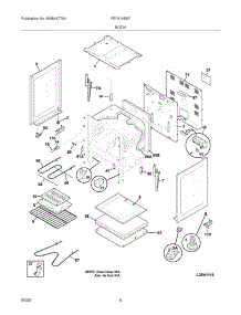 05 - Body parts for Frigidaire Range FEF316BSF from AppliancePartsPros.com