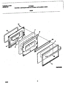 05 - Door parts for Frigidaire Range FEF322BAWK from AppliancePartsPros.com