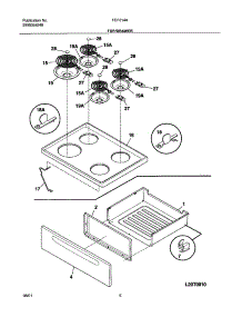 07 - Top / Drawer parts for Frigidaire Range FEF314AUA from AppliancePartsPros.com