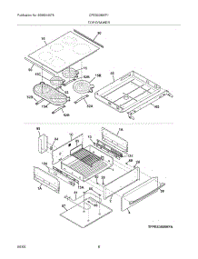07 - Top / Drawer parts for Frigidaire Range CPES3085KF1 from AppliancePartsPros.com