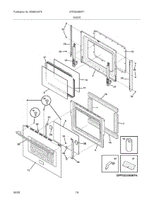09 - Door parts for Frigidaire Range CPES3085KF1 from AppliancePartsPros.com