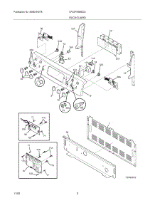 03 - Backguard parts for Frigidaire Range CPLEFM99ECD from AppliancePartsPros.com