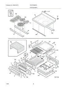 07 - Top / Drawer parts for Frigidaire Range CPLEFM99ECD from AppliancePartsPros.com