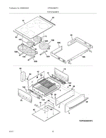 07 - Top / Drawer parts for Frigidaire Range CPES3085KF4 from AppliancePartsPros.com