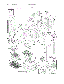 05 - Body parts for Frigidaire Range CPLEFMZ9GCE from AppliancePartsPros.com