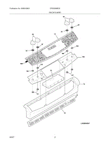 03 - Backguard parts for Frigidaire Range CPGS389EC6 from AppliancePartsPros.com