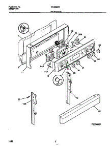 02 - Backguard parts for Frigidaire Range F04B322BWC from AppliancePartsPros.com