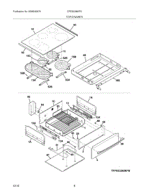 07 - Top / Drawer parts for Frigidaire Range CPES3085KF2 from AppliancePartsPros.com