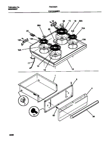 04 - Top / Drawer parts for Frigidaire Range F04C352BSB from AppliancePartsPros.com