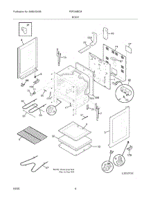 05 - Body parts for Frigidaire Range FEF336BCM from AppliancePartsPros.com