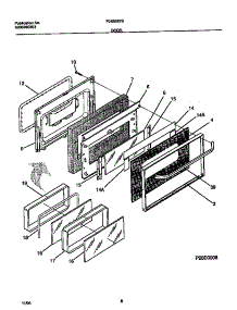 05 - Door parts for Frigidaire Range F04B357BDA from AppliancePartsPros.com