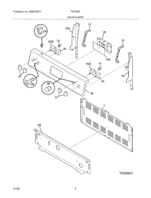 03 - Backguard parts for Frigidaire Range FEF336ECA from AppliancePartsPros.com