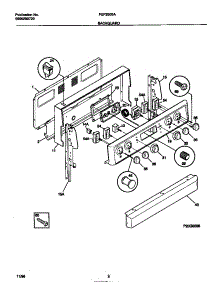 02 - Backguard parts for Frigidaire Range FEF350SAWJ from AppliancePartsPros.com