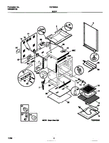 03 - Body parts for Frigidaire Range FEF350SAWJ from AppliancePartsPros.com
