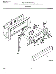 02 - Backguard parts for Frigidaire Range FEF351SGWC from AppliancePartsPros.com