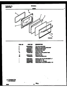 05 - Door Parts parts for Frigidaire Range FEF350XAWA from AppliancePartsPros.com